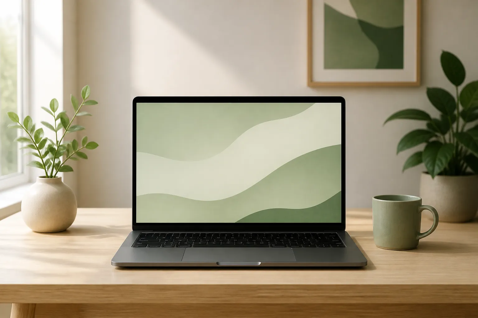 Laptop showing a clean minimal website design